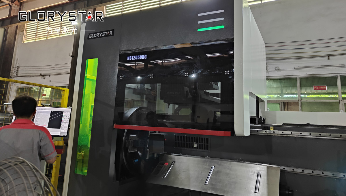 NS12050超長(zhǎng)版520卡盤重型激光切管機(jī)爆款來襲！助力“新基建” 未來可期！